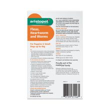 Load image into Gallery viewer, Aristopet Fleas, Heartworm and Worms Topical Treatment for Puppies and Small Dogs Up to 4kg (6 pack)