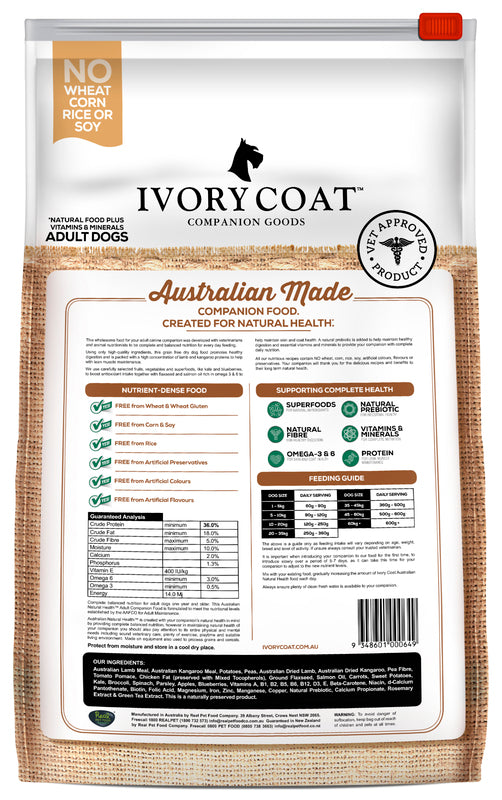 Ivory coat lamb hot sale and kangaroo 13kg