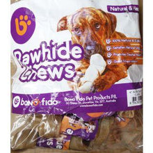 Load image into Gallery viewer, Bonofido 6 inch Rawhide Knot Bones (20 pack)