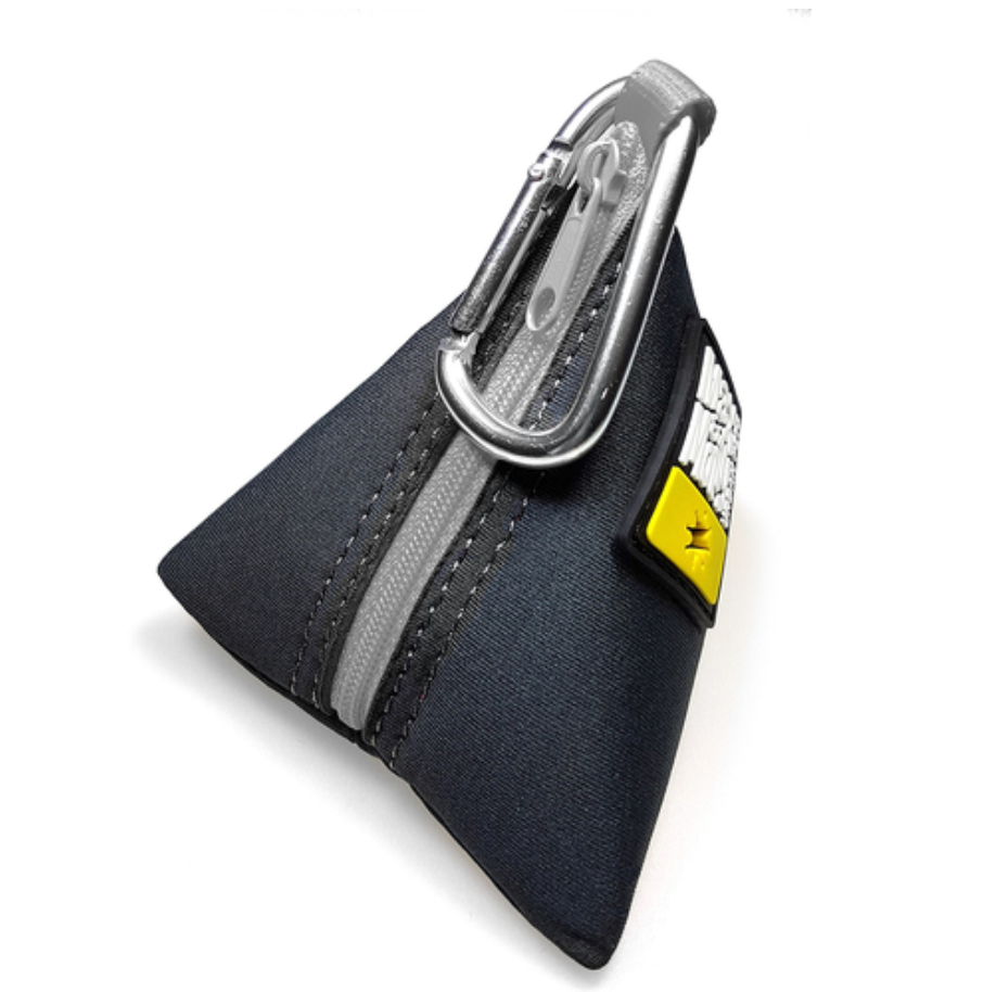 Max & Molly Neoprene Poop Bag Holder Triangle - Silver