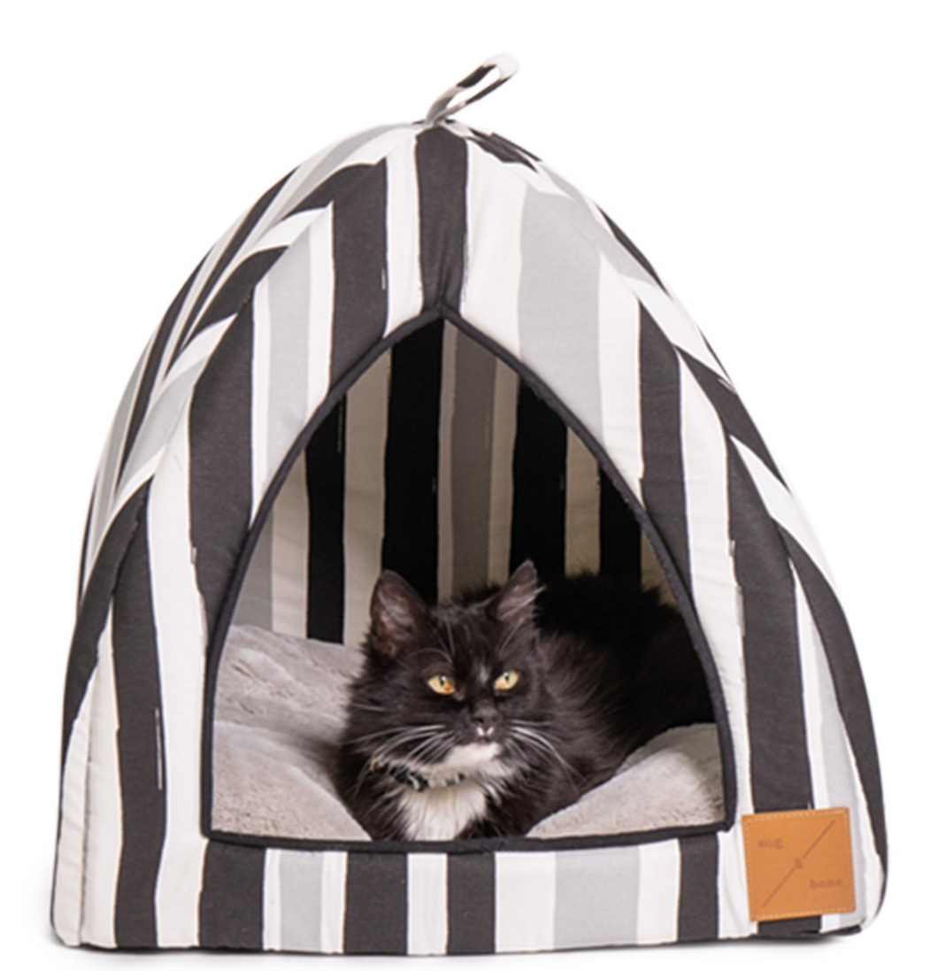 Mog & Bone Cat Igloo - Black Brush