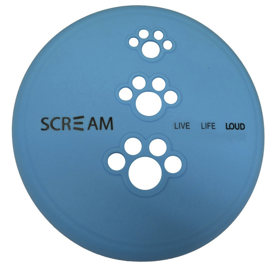 Scream Silicone Pet Flyer - Loud Blue - Small 18cm