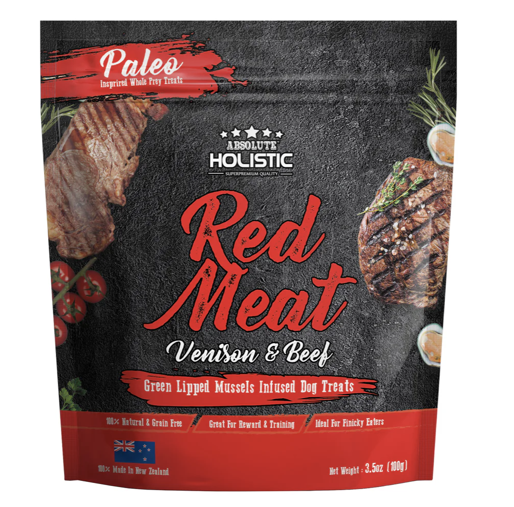Absolute Holistic Air Dried Dog Treats - Beef & Venison (200g)