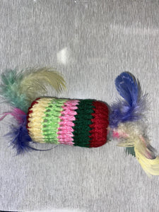 Knitted Barrel / Ball Cat Toy