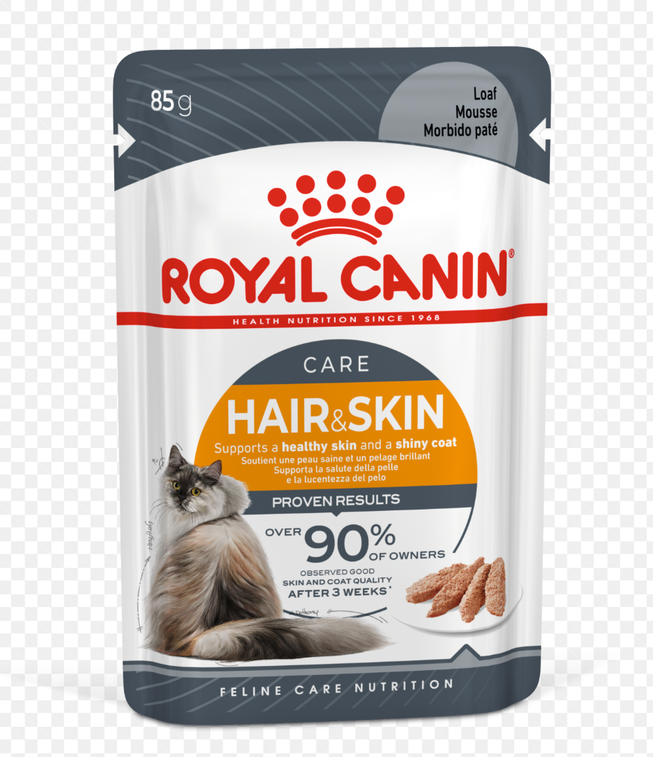Royal Canin Cat Wet Food - Hair & Skin - Loaf - Box (12 x 85g)