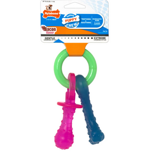 Nylabone Puppy Chew Teething Pacifier Bacon