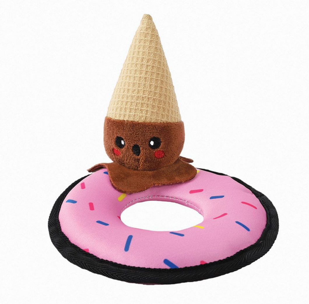 Hugsmart Fuzzy Friendz Dog Toy Summer Floatie Ice-Cream