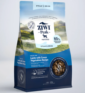 Ziwi Peak Steam & Dried Dog Food - Lamb with Green Vegetables (800g)