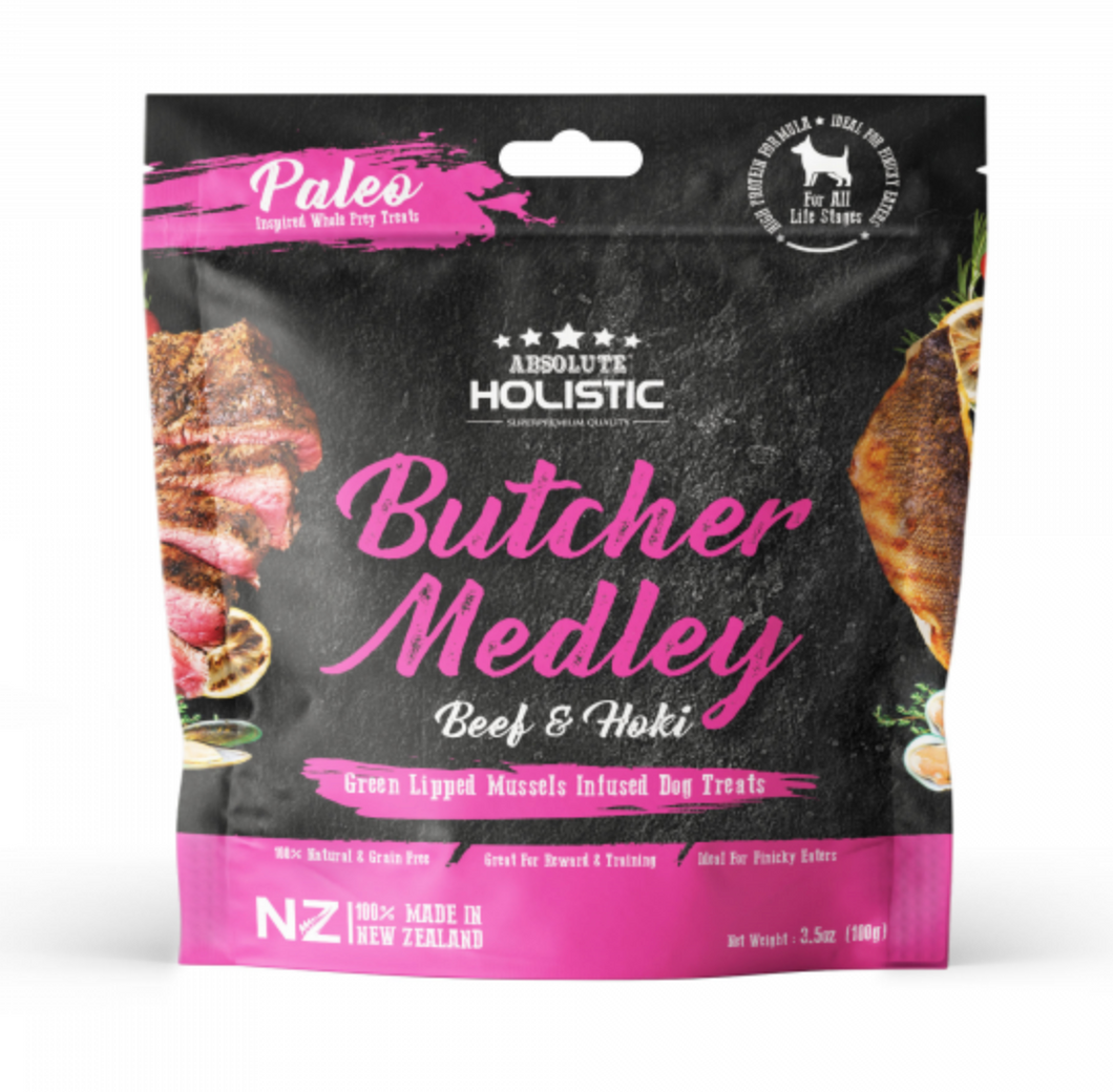 Absolute Holistic Air Dried Dog Treats - Butcher Medley (200g)