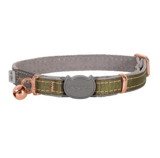 Rogz Urbancat Safety Release Collar - Olive Twist