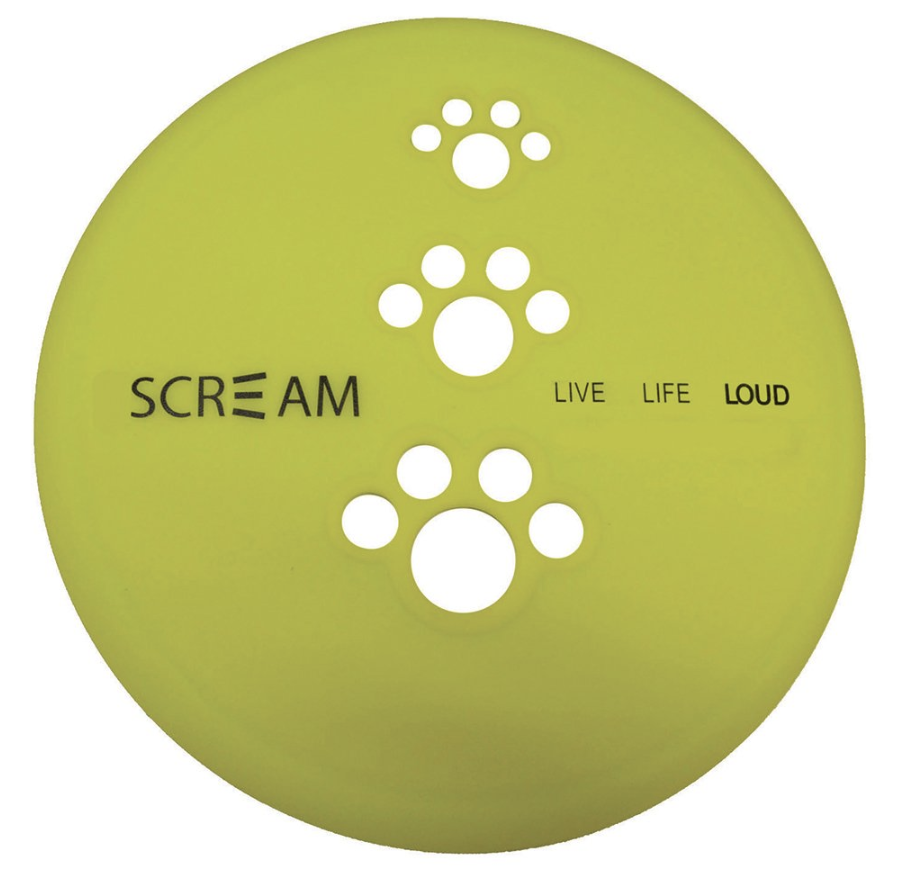 Scream Silicone Pet Flyer - Loud Green - Large 23cm