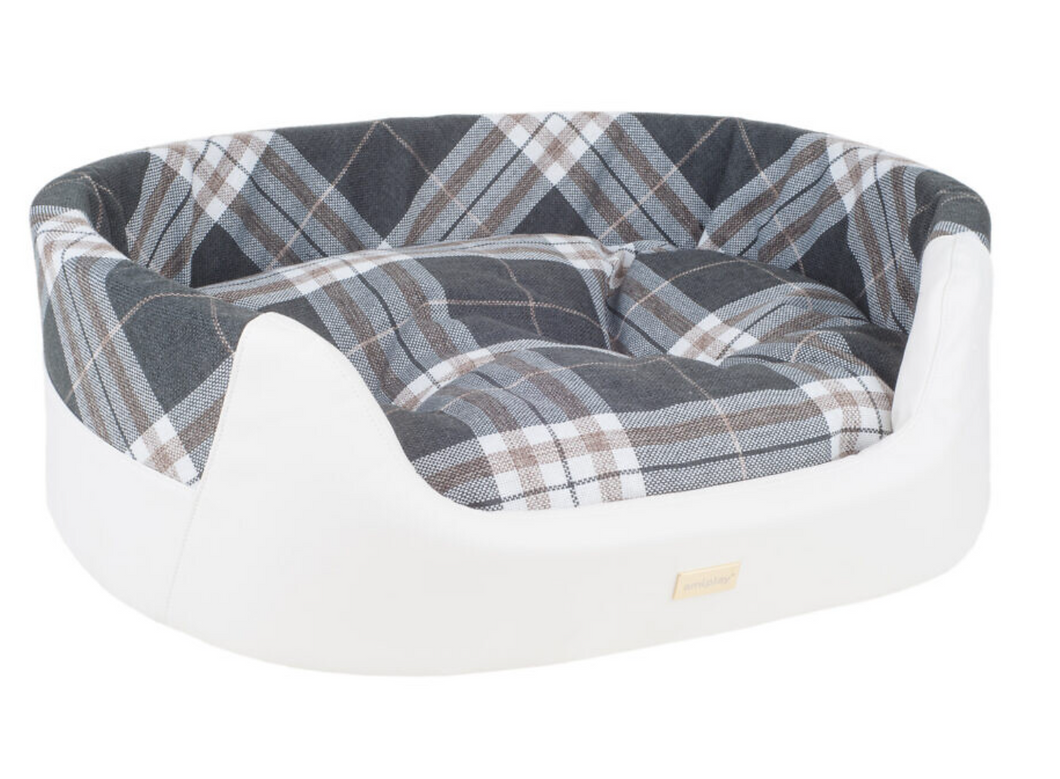 Sassbai Dog Bed Ellipse White - Small