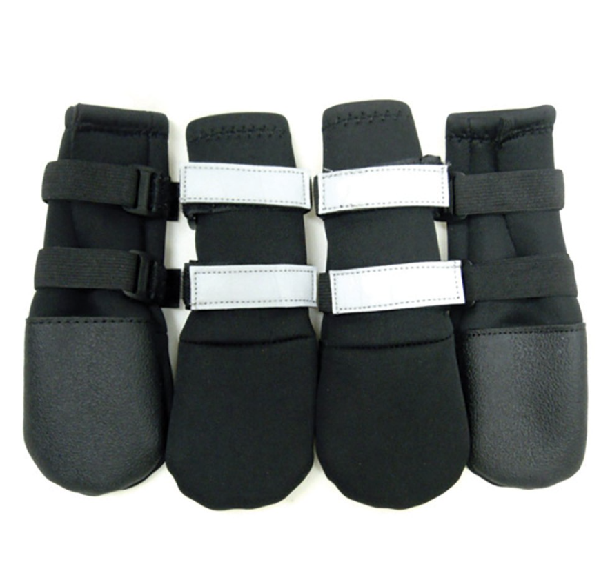 Zeez Dog Waterproof Boots Black Medium - 14X6Cm (Pad 7.8X6Cm)