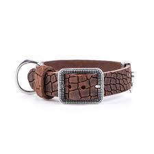 My Family Tucson Leather Collar - Brown - 3XLarge