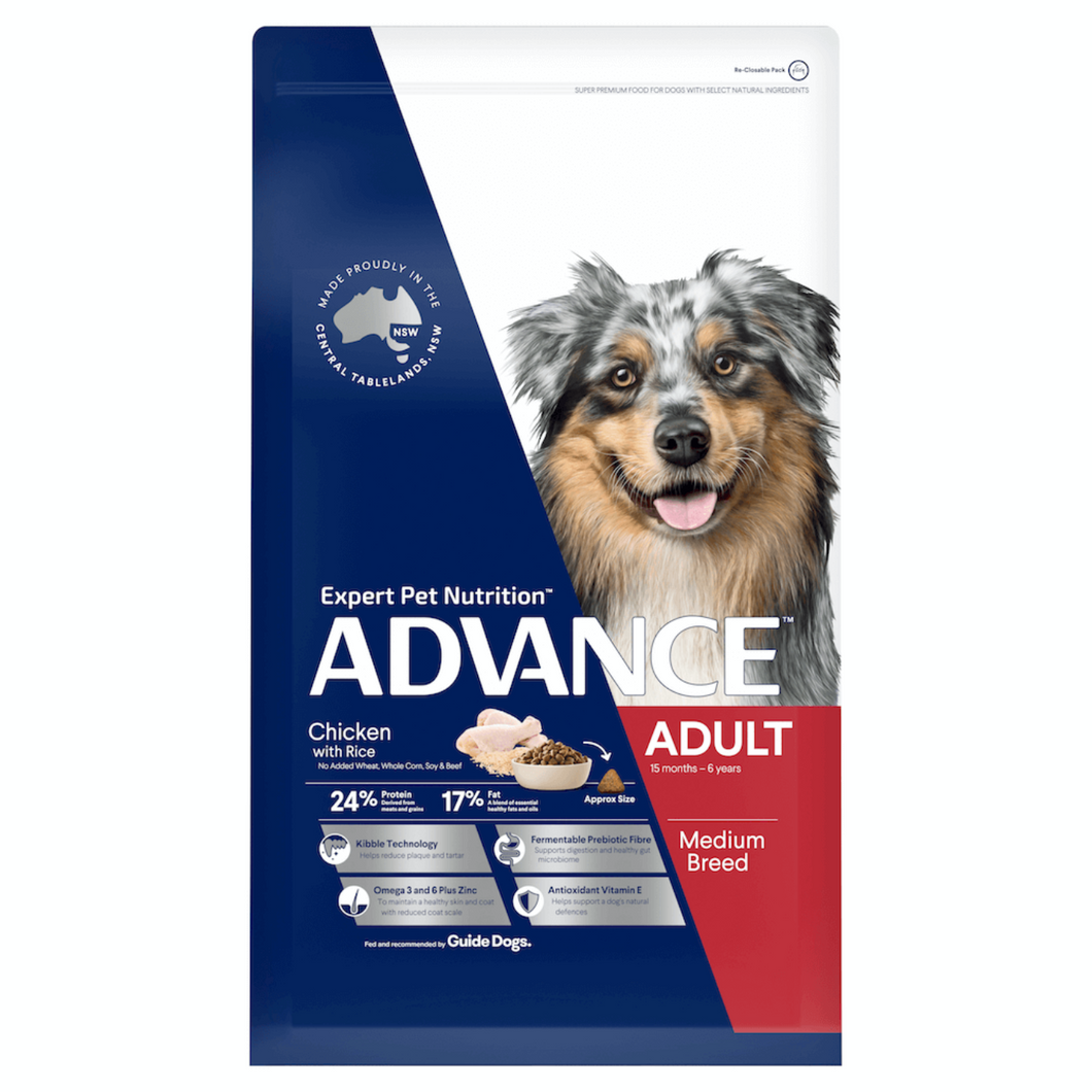 Advance Dog Dry Food - Medium Breed - Chicken (3kg)