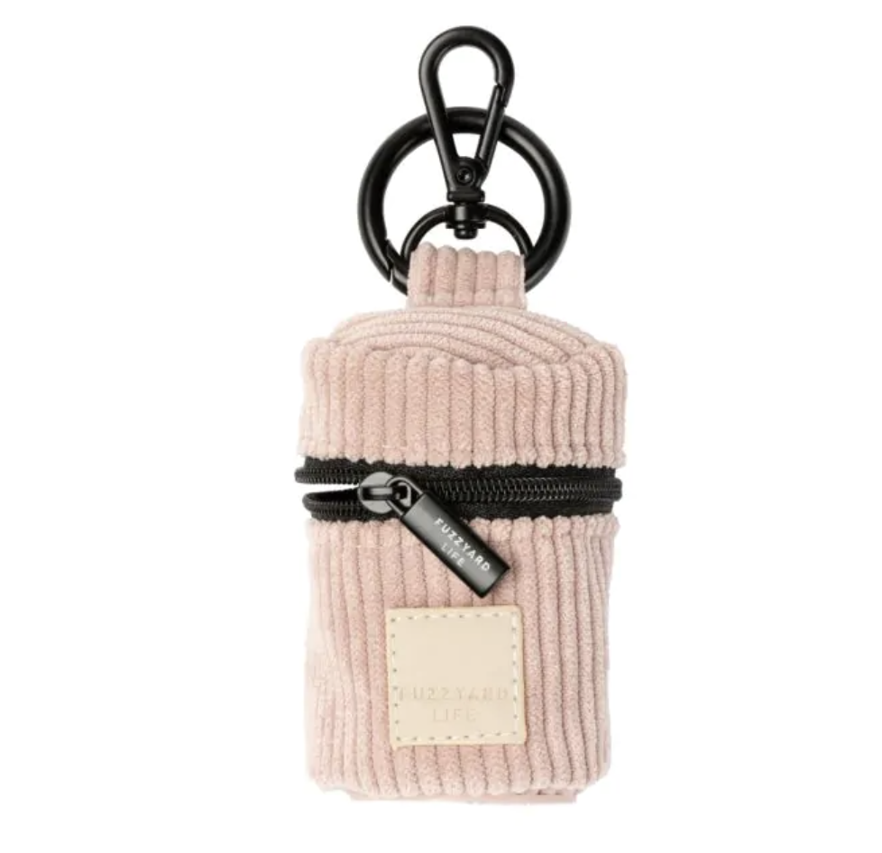 FuzzYard Life Corduroy Poop Bag Dispenser - Soft Blush