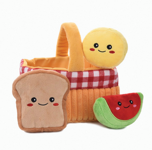 Hugsmart Puzzle Hunter Dog Toy Picnic Time Picnic Basket