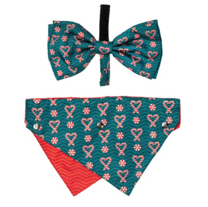 Fuzzyard Xmas 24 - Dog Fashion 2 Pack - I Heart Candy Canes S/M