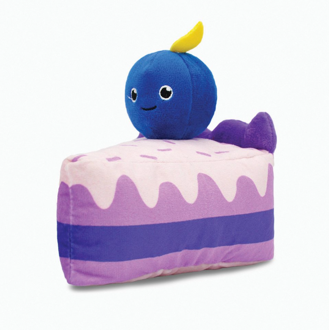 Hugsmart Fuzzy Friendz Dog Toy Pooch Sweets Blueberry Cake
