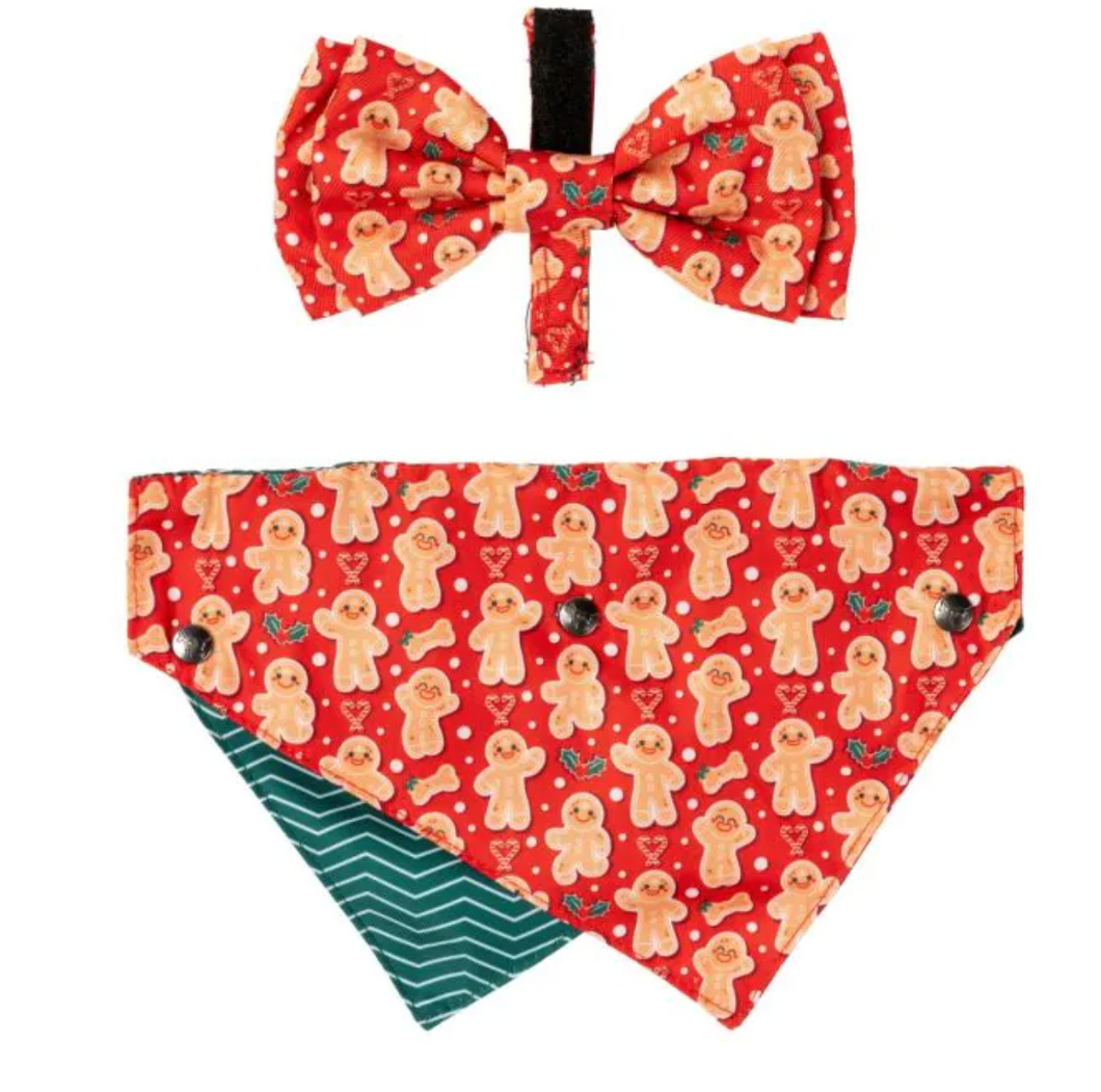 Fuzzyard Xmas 24 - Dog Fashion 2 Pack - Holly Jolly Cookies M/L