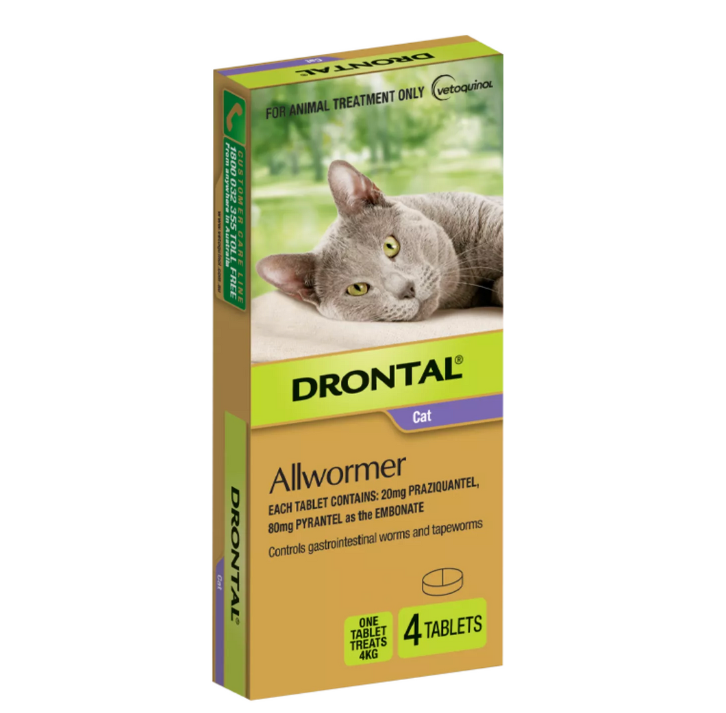 Drontal All Wormer Cats upto 4kg (4 pack)