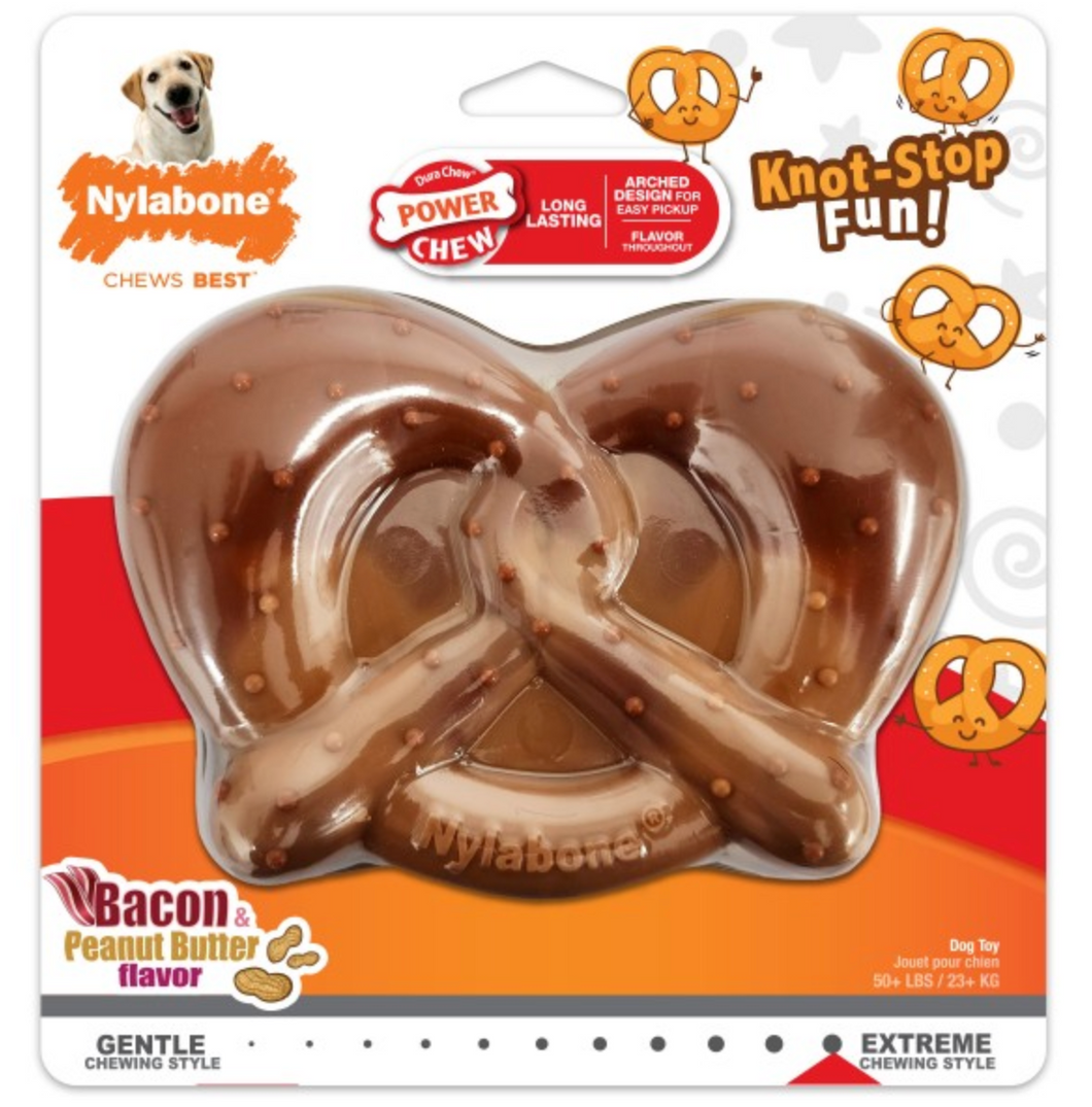Nylabone Power Chew Giant Pretzel Bacon/Peanut Butter Souper