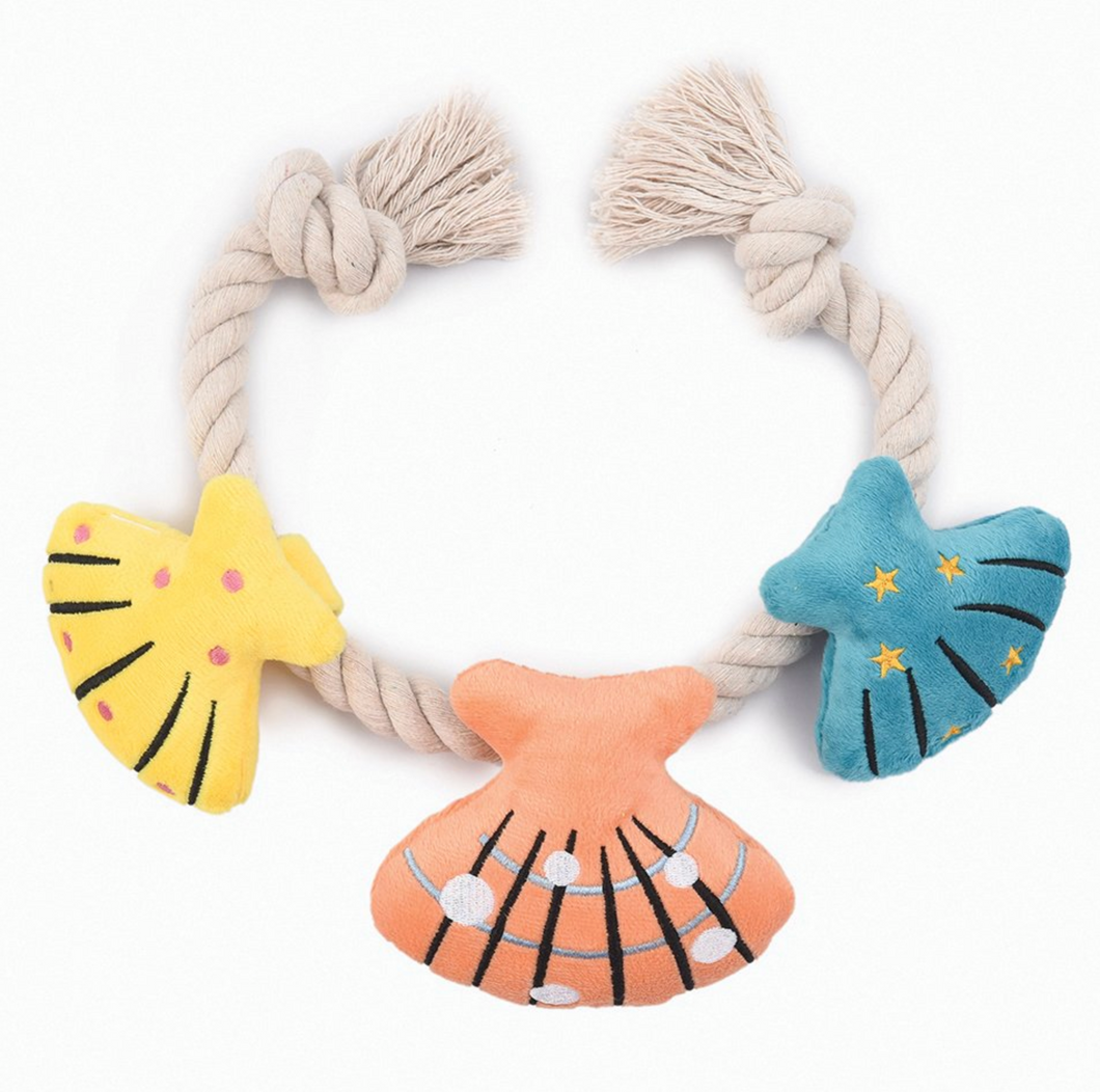 Hugsmart Rope Funz Dog Toy Beach Daze Shell