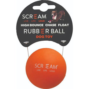 Scream Rubber Ball - Orange