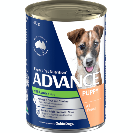 Advance Dog Wet Food - Puppy - Lamb Slab (12 x 410g)