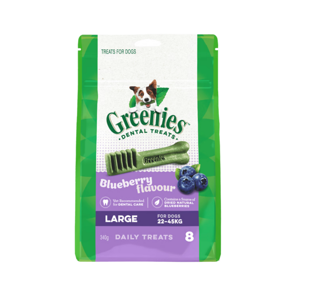 Greenies Dental Treats for Dogs - Blueberry - Large Size (340g)