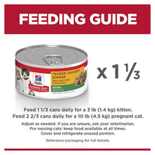 Load image into Gallery viewer, Hill&#39;s Cat Wet Food - Kitten - Chicken - Slab (24 x 156g)
