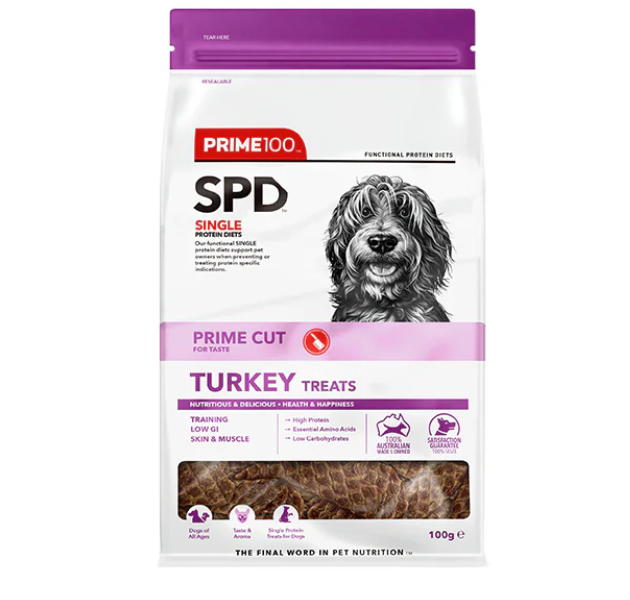 Prime100 SPD Prime Cut Treats - Turkey (100g)