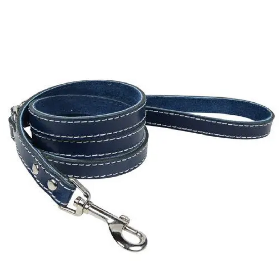 Dogue Leather Lead - Blue