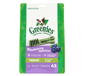 Greenies Dental Treats for Dogs - Blueberry - Teenie Size (340g)