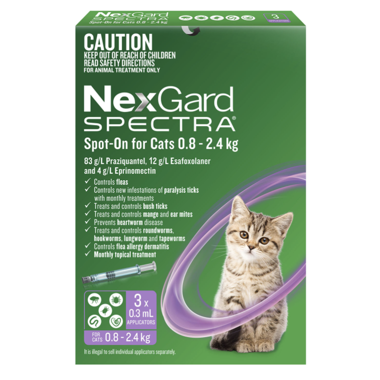 Nexgard Spectra for Cats upto 2.4kg (3 pack)