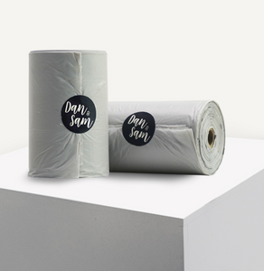 Dan & Sam Poop Bags - Grey - 6 Rolls (120 bags)