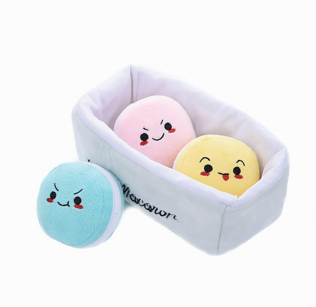Hugsmart Puzzle Hunter Dog Toy Pooch Sweets Macarons
