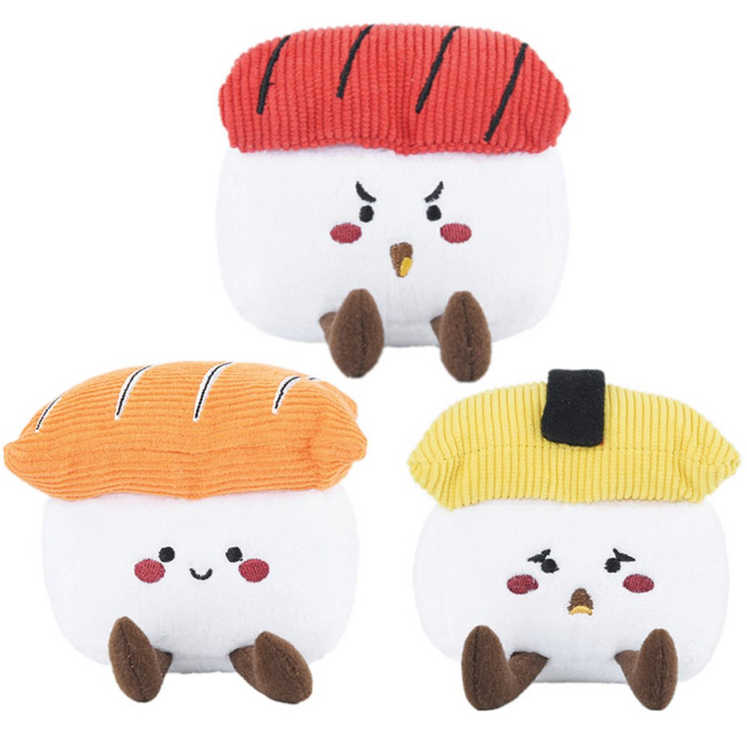 Hugsmart Fuzzy Friendz Dog Toy Foodie Japan Sushi Set