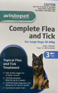 Aristopet Complete Flea & Lice Treatment for Dogs between 20-40kg (3 pack)