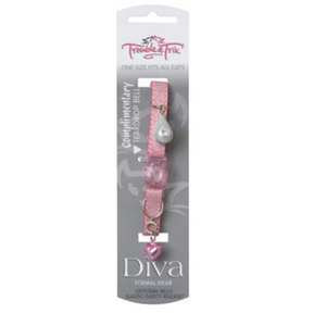 Trouble & Trix Cat Collar - Diva - Shimmer Pink