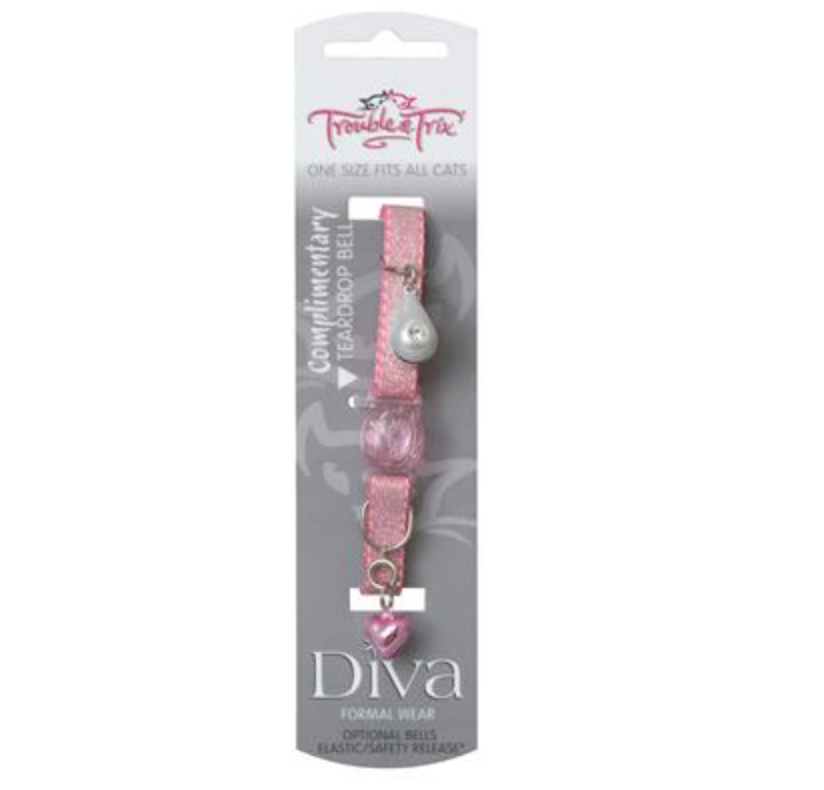 Trouble & Trix Cat Collar - Diva - Shimmer Pink