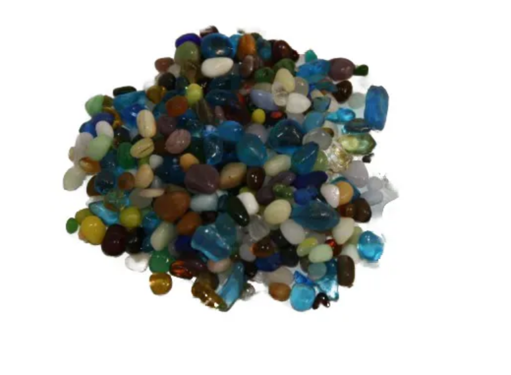 Glass Beads Multi Mix Blue 500g