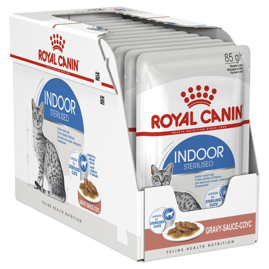 Royal Canin Cat Wet Food - Indoor - Gravy - Box (12 x 85g)