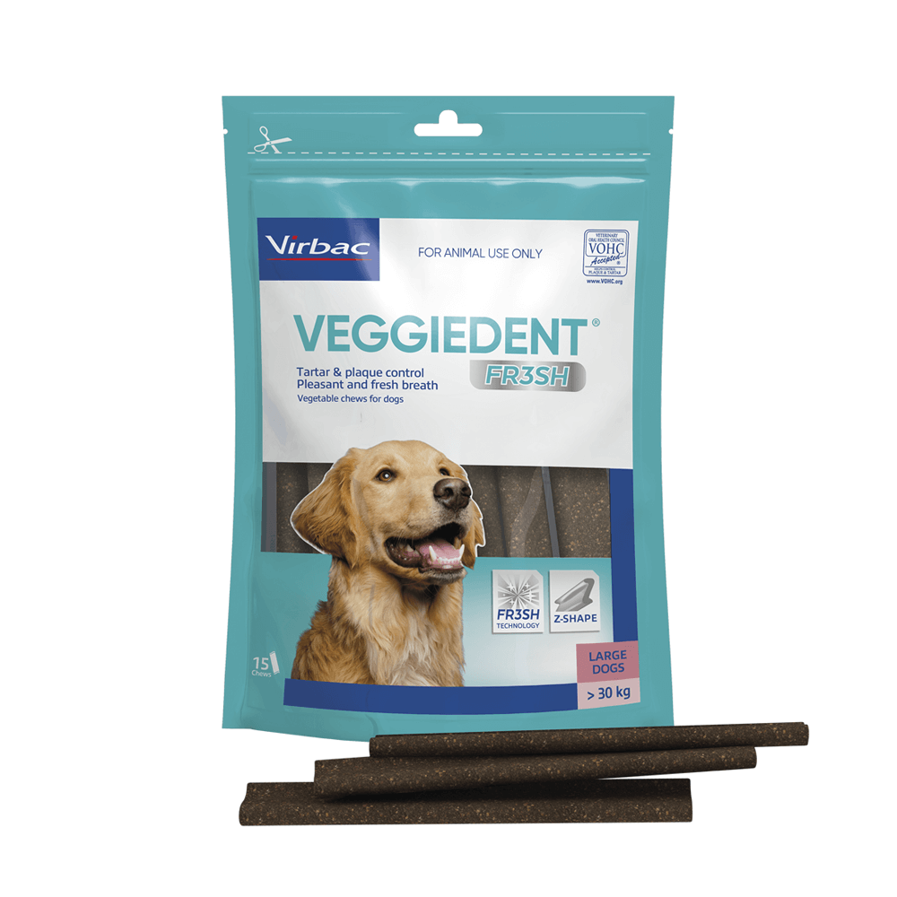 Virbac Veggiedent Fresh Dental Chews Large (15 pack)