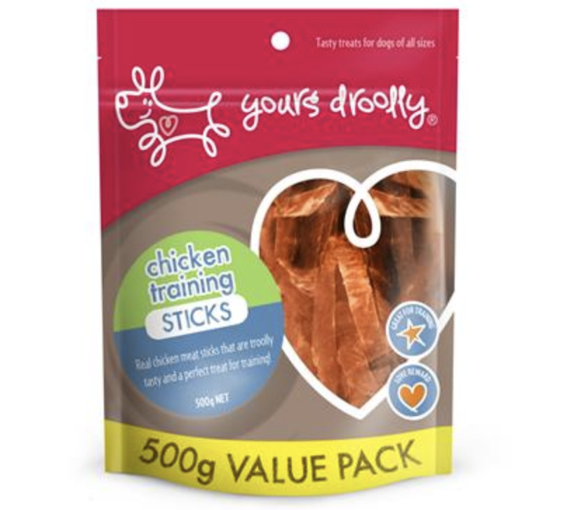 Yours Droolly Dog Treats - Chicken Training Sticks (500g)