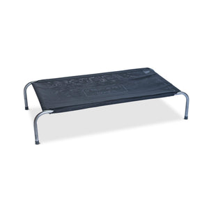 Superior Raised Dog Bed - Heavy Duty Flea-Free Black - Large