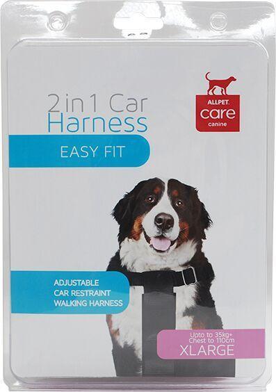 Allpet 2 in 1 Dog Car Harness For Dogs Over 35kg (XLarge)