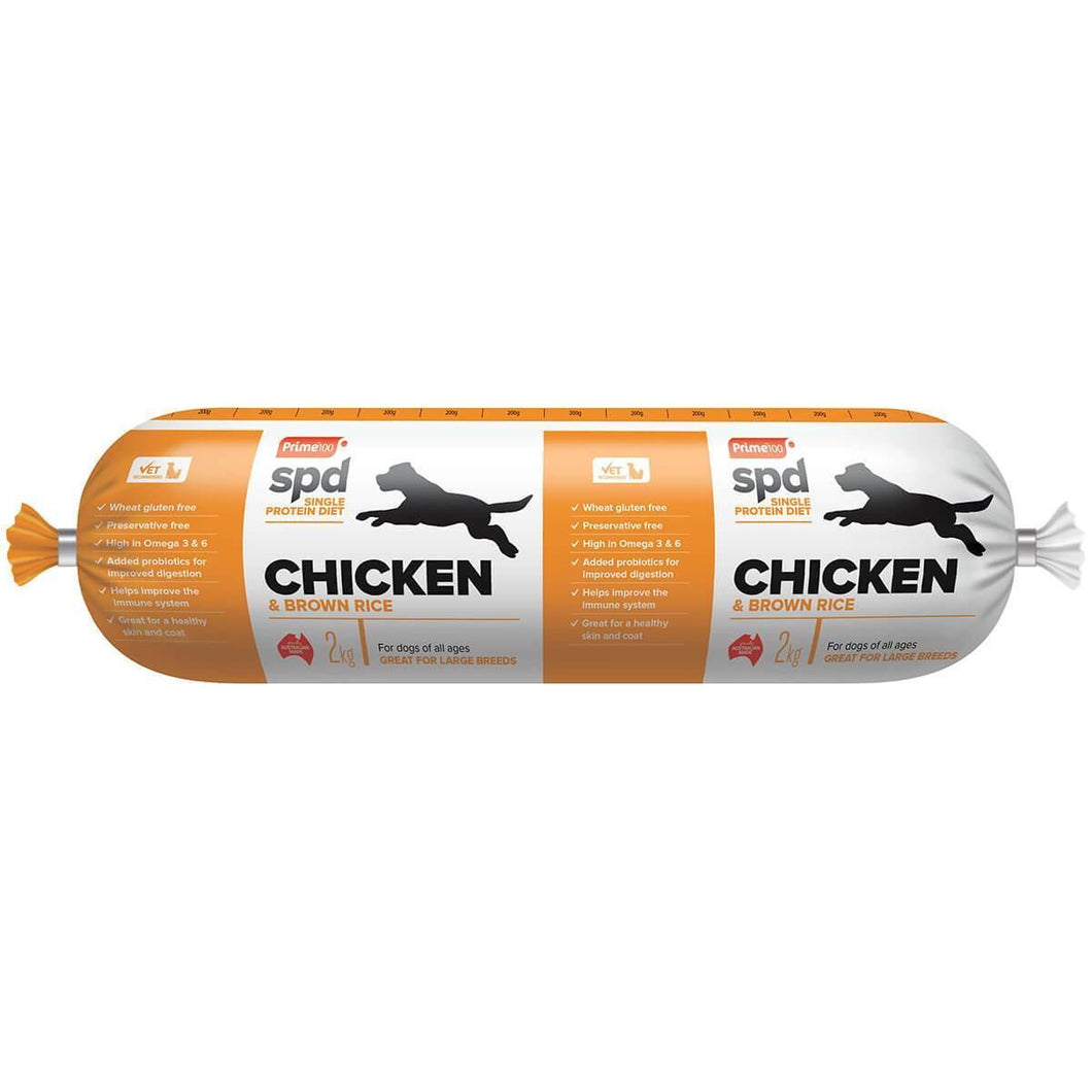 Prime100 Dog Roll - Chicken & Brown Rice (2kg)