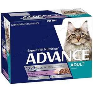 Advance Cat Wet Food - Indoor - Jelly - Box (12 x 85g)