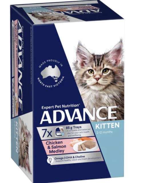 Advance Cat Wet Food - Kitten - Chicken & Salmon Box (7 x 85g)